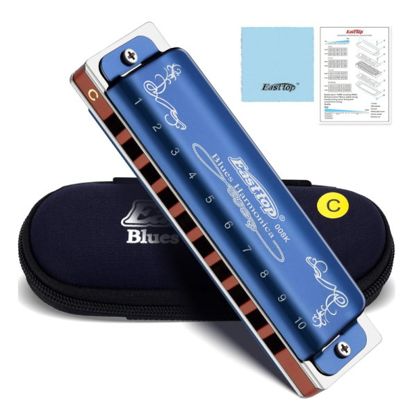 East top Harmonica Key of C, 10 Holes 008K Diatonic Mouth Organ