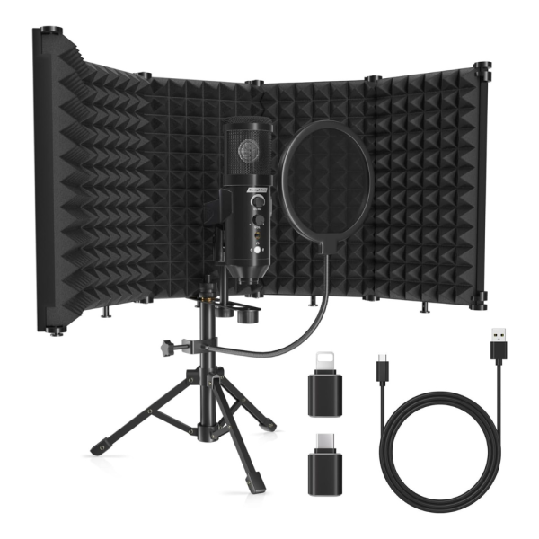Studio Recording Microphone Isolation Shield