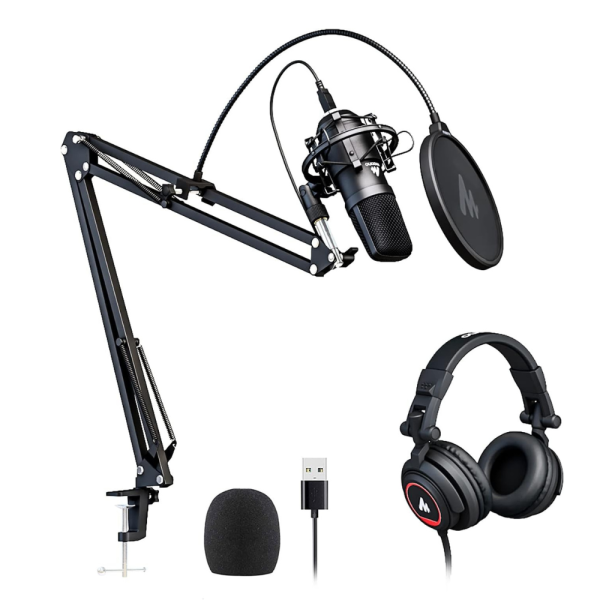 MAONO Microphone with Studio Headphone Set